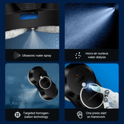 LIECTROUX - Robot raamreiniger - Raamreiniger - Waternevel raamreinigingsrobot - Intelligent - Dubbelzijdig - Borstelloze motor - Glasreiniger - Zwart