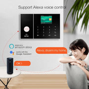 Alarmsysteem - Sirene - Smart Home Beveiligingssysteem - App Control werkt met Alexa - PSTN - voor Deuren en Ramen Draadloos - 4G - Wifi - Zwart