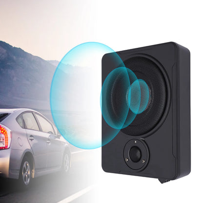 Auto Subwoofer Audio - Sub Bass Speaker - voor Auto of Truck Audio - Slim Kit - Onder Stoel - Actieve Subwoofer - 8Inch - 600W - Zwart - QUORE