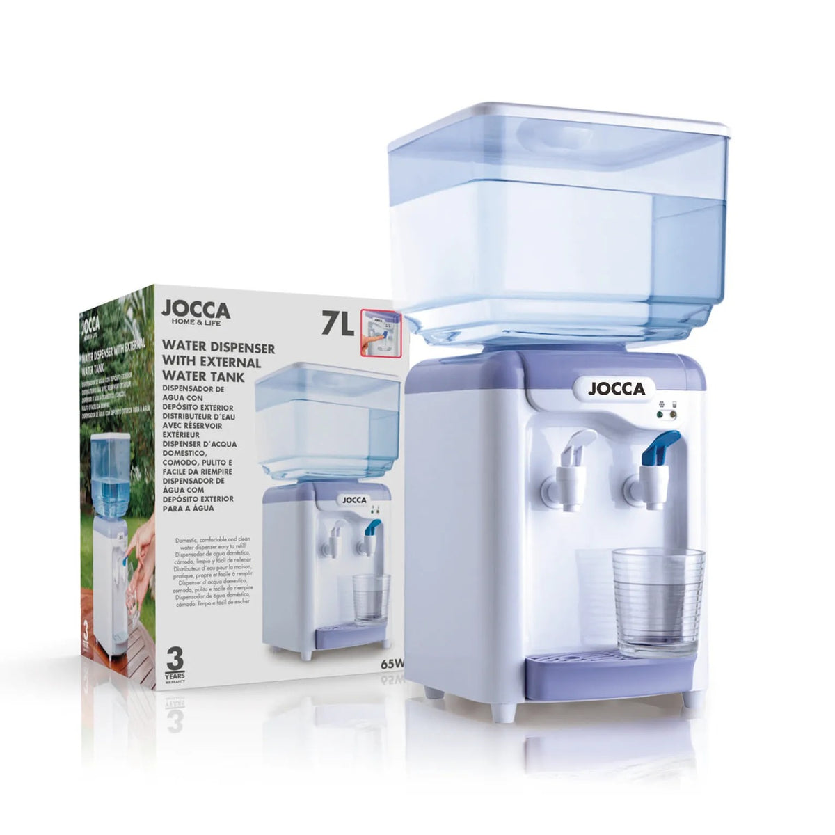 Dispenser - Waterdispenser - Elektrische koelkast voor koude of weersdranken of frisdranken - 7 liter - Transparant Wit