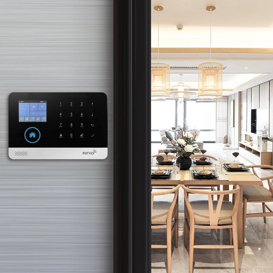 Alarmsysteem - Sirene - Smart Home Beveiligingssysteem - APP - Draadloos - LED-scherm - SMS - PSTN - GPRS - voor Deuren en Ramen - Wit - QUORE