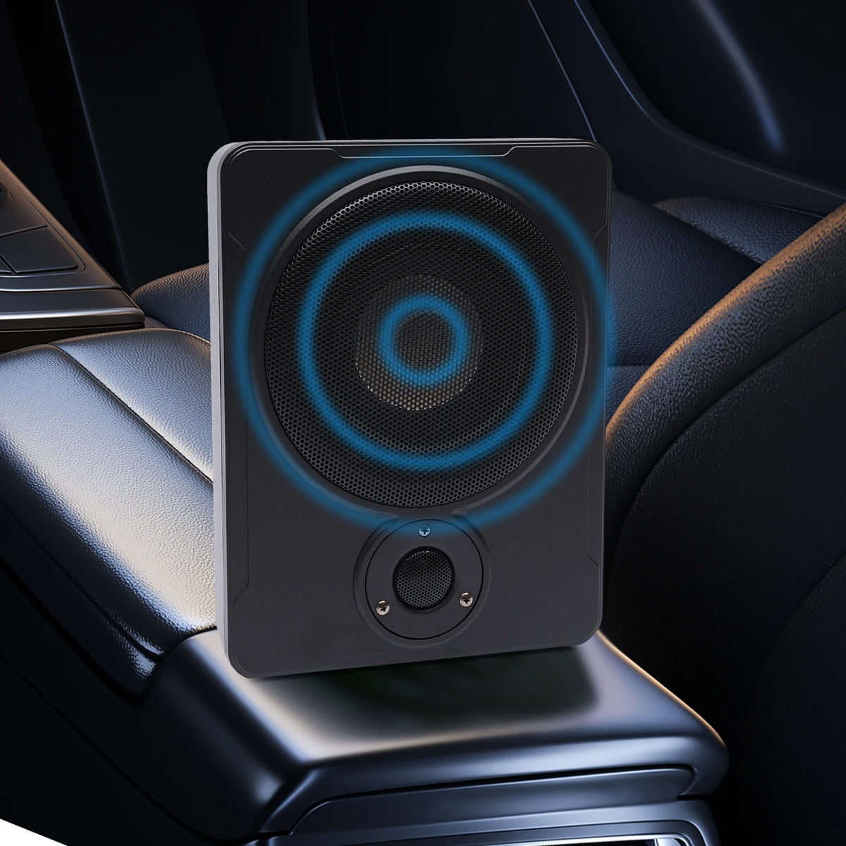 Auto Subwoofer Audio - 8 Inch - Subwoofer - Auto Audio - 12V - 600W Hoog Vermogen - Aluminiumlegering - Auto Luidspreker - Onderstoel Woofer - Ultradunne Subwoofer - Zwart - QUORE