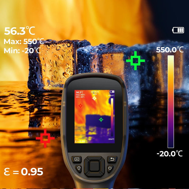 Thermal Imaging Camera - Thermal Imaging Camera - Thermal Imaging Cameras - Resolution 256x192 - 20Hz - 40mk - 2.8-inch screen - Blue