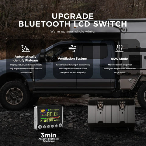 Diesel Heater - Electric Heater - Toolbox Shaped Diesel Air Heater - 8KW - Heating &amp; Fans - 35db - 240V - 6L - Silver