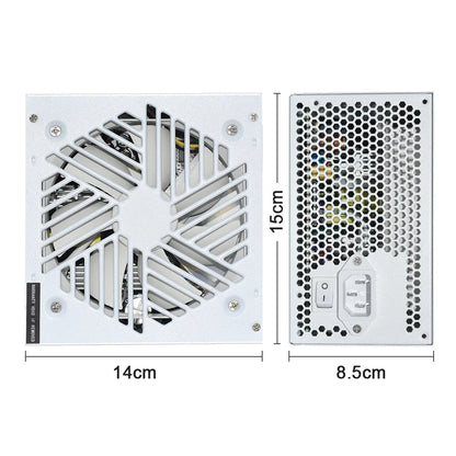 Julongfengbao - Voeding - Interne voeding - 110-240V Game Fonte - 850W - Volledig modulair - ATX - Gamer-voeding - Wit