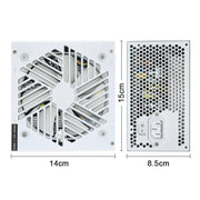 Julongfengbao - Voeding - Interne voeding - 110-240V Game Fonte - 850W - Volledig modulair - ATX - Gamer-voeding - Wit