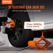 Vevor - Krik - Autokrik - Garagekrik - Elektrische Autokrik - 3 Tons - Elektrische schaarkrik - Draagbare autokrik - 12V - 15A 180W - Oranje