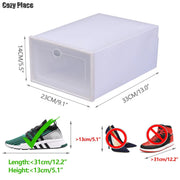Shoe cabinet - Shoe bench - Shoe rack - Foldable storage space - Thickened - Transparent - Stackable shelf - 24 compartments - White