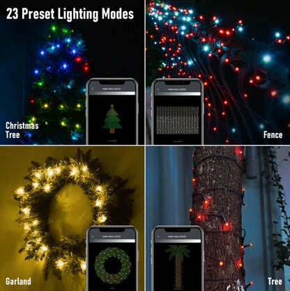 Elenut - LED Copper Wire Light String - Waterproof - LED Light String - DIY Wedding Party Christmas Decoration - Christmas Lights - Light String - Waterproof - 20M - 200LED