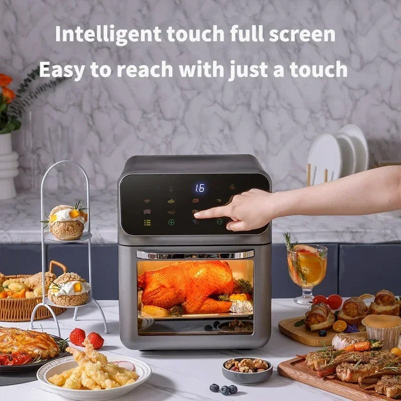 Hot air fryer - Airfryer - 1300W - 220V - Oil-free deep fryer - LED Touch - BPA Free - 12L - Black
