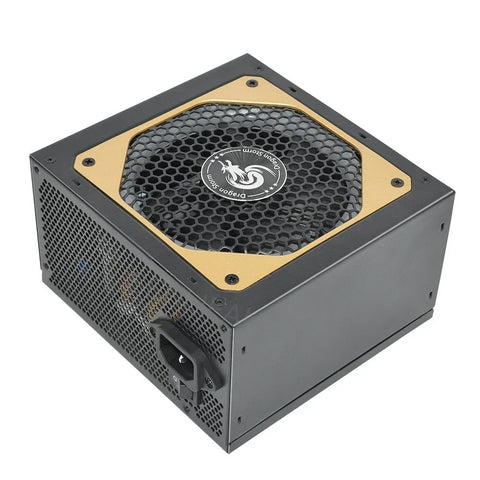 Power Supply - Internal Power Supply - For Gaming Desktop Computer PSU - ATX 850W - 80Plus - Gold - RGB - Active PFC Unit Server Source - Gray