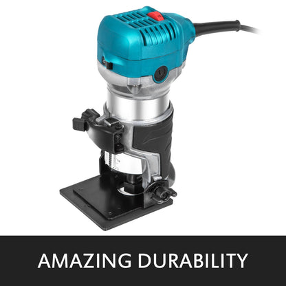 Bovenfrees - Houtfrees - Elektrische Handtrimmer - Hoge Kwaliteit - 710W - 220V - 30000RPM - Vaste basis - Kantelbare basis - Duikbasis - Groen