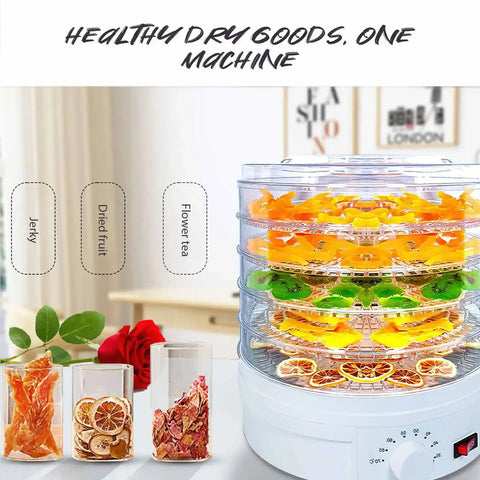 Food Dehydrator - Drying Oven - Fruit Dryer - 5 Trays - 220V - Meat Dehydrated - Drying Machine - Transparent