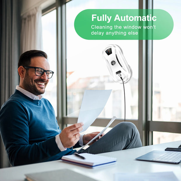 Robotstofzuiger - Robot voor het reinigen van ramen thuis - <800W - 240V - Slimme stofzuiger - voor ramen en ruiten - Wit