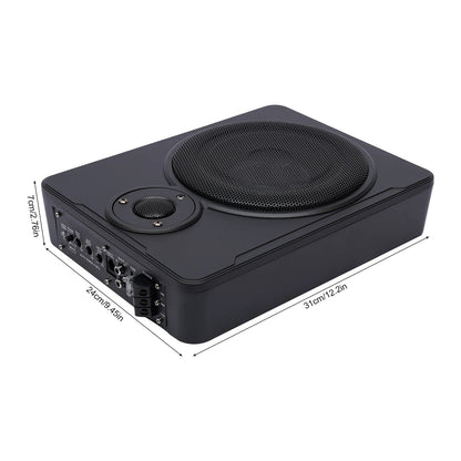 Auto Subwoofer Audio - 8 Inch - Subwoofer - Auto Audio - 12V - 600W Hoog Vermogen - Aluminiumlegering - Auto Luidspreker - Onderstoel Woofer - Ultradunne Subwoofer - Zwart - QUORE