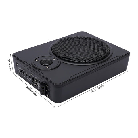 Auto Subwoofer Audio - 8 Inch - Subwoofer - Auto Audio - 12V - 600W Hoog Vermogen - Aluminiumlegering - Auto Luidspreker - Onderstoel Woofer - Ultradunne Subwoofer - Zwart