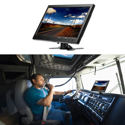 Podofo - LCD Screen - Car Monitor for Rear View Camera - 10.1" LCD - HD Monitor - Mini TV &amp; Computer Speaker - HDMI - VGA Screen - Color Screen - Black