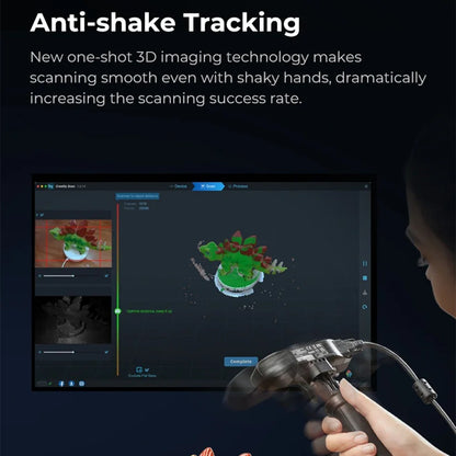 Creality - 3D Scanner - CR-Scan - Anti-shake Technologie - Compact en Draagbaar - Multi Compatibel - 3S Scanner voor 3D Printer - Handheld - WiFi6 - 0.1mm Nauwkeurigheid 24-bits - Zwart - QUORE