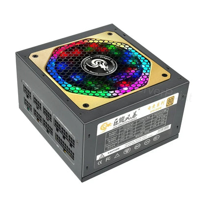 Senlifang - Voeding - Interne voeding - Game Fonte - 850W - 20 + 4Pin - 12CM Fan - 20A - 110-264V - MAX 1000W - Volledig modulair - ATX - Gamer voeding - Zwart