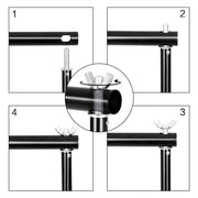SH - Background Stand Set - Photography Photo Background Stand Adjustable - Thickened Sturdy - 2x3M - Without Sandbag - Black