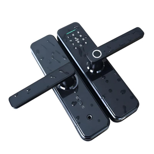 Slimme Deurslot - Smart Lock - Elektrisch Deurslot - APP - Bluetooth - WIFI - Vingerafdruk - Wachtwoord - Waterdicht - Zwart - QUORE
