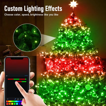 Elenut - LED Copper Wire Light String - Waterproof - LED Light String - DIY Wedding Party Christmas Decoration - Christmas Lights - Light String - Waterproof - 20M - 200LED