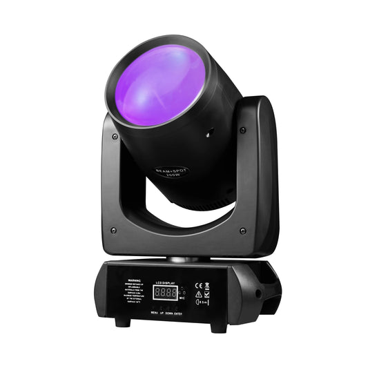 2PCS 200W Mini BEAM SPOT LED Moving Head – Podiumverlichting – DJ Lampen – Stage Lights – Lichtshow Effect – EU Plug – 24 Roterende Prisma’s – 14 Gobo Patronen - QUORE