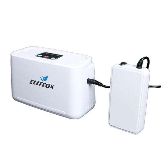RS-01 - Zuurstofconcentrator - Oxygen Concentrator - Luchtreiniger - Oplaadbaar - Zuurstof - Zuurstof Generator - Zuurstofpomp - Draagbaar - 90% Zuiverheid - 3L/min - Wit