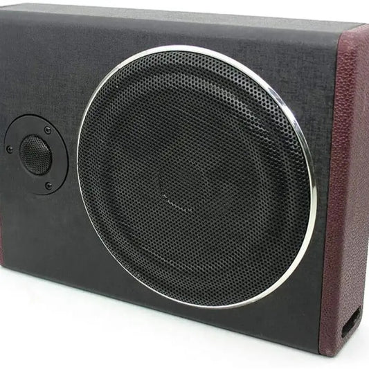 Auto Subwoofer Audio - Ultra Dun - Auto Onderstoel Actieve Subwoofer - Auto Luidspreker - 12V - 600W - Roestvrij Staal - 8 Inch - Voertuig Audio - Zwart