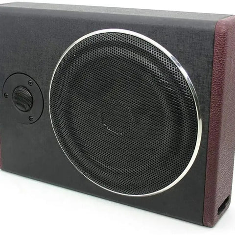 Auto Subwoofer Audio - Ultra Dun - Auto Onderstoel Actieve Subwoofer - Auto Luidspreker - 12V - 600W - Roestvrij Staal - 8 Inch - Voertuig Audio - Zwart