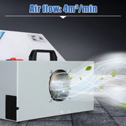Airbrush - Airbrush spuitcabine - Draagbaar - Airbrush verfspuitcabine kit - met LED-lichtbuizen - Afzuigventilatorfilter - Zilver