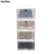 Shoe cabinet - Shoe bench - Shoe rack - Foldable storage space - Thickened - Transparent - Stackable shelf - 24 compartments - White