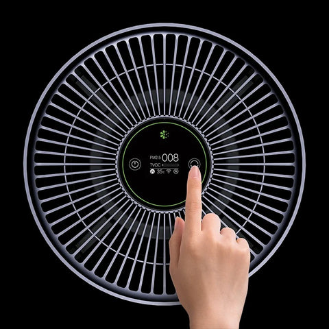 Smartmi - Luchtreiniger - 380m³/u PCADR - Ingebouwde UV-lamp - OLED-touchscreen - Laserdeeltjessensor - Slimme bediening - Zwart