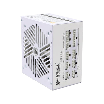 Julongfengbao - Voeding - Interne voeding - 110-240V Game Fonte - 850W - Volledig modulair - ATX - Gamer-voeding - Wit