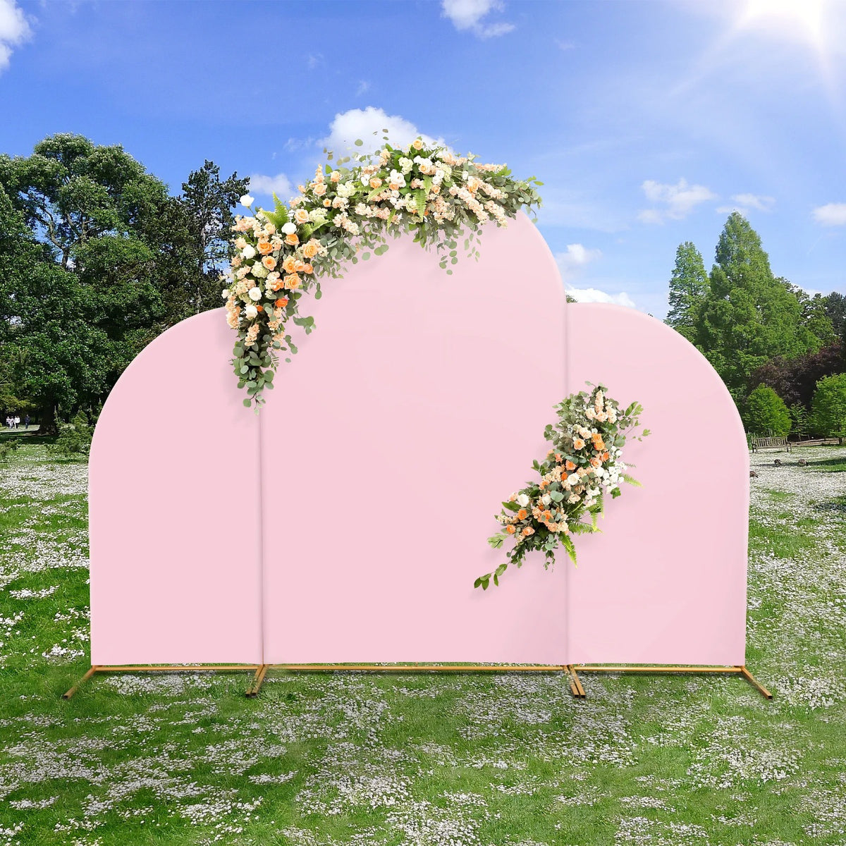 Ballonnenboog-Frameset met Basis - Verstelbare Ballonstandaard - Bruiloftsboog - Ballonnen - Verjaardagsboog voor Feestdecoratie - Bruiloftsdecoratie - Ballonslinger-  Ballonstandaard - Goud - QUORE