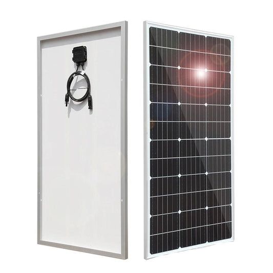 Xinpuguang - Solar panel - Waterproof - Tempered glass - Rigid - For home system Camper Yacht - 2x150w - Monocrystalline silicon - Black
