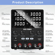 Nice-Power - Power supply - Inverter - Adjustable voltage regulator - DC power supply - 60V - 5A-Dual - 120V - Black
