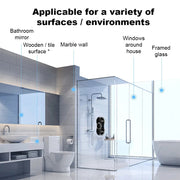 LIECTROUX - Robot raamreiniger - Raamreiniger - Waternevel raamreinigingsrobot - Intelligent - Dubbelzijdig - Borstelloze motor - Glasreiniger - Zwart