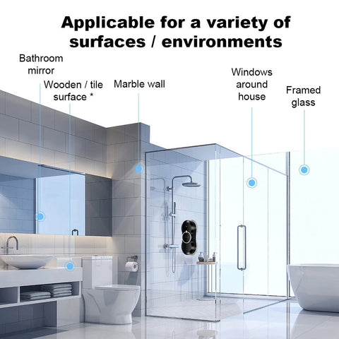 LIECTROUX - Robot raamreiniger - Raamreiniger - Waternevel raamreinigingsrobot - Intelligent - Dubbelzijdig - Borstelloze motor - Glasreiniger - Zwart