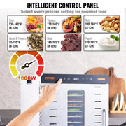 Vevor - Food Dehydrator - Drying Oven - Fruit Dryer - Fruit Dryer - 10 Trays - 220V - 800W - Meat Dehydrated - Drying Machine - with Digital Timer - Silver