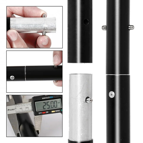 SH - Background Stand Set - Photography Photo Background Stand Adjustable - Thickened Sturdy - 2.6x3M - Without Sandbag - Black