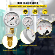 Vevor - Hydraulic pressure test kit - Pressure gauge set for air conditioning or refrigeration systems in case - 10/100/250/400/600bar 5 meters - 13 test couplings - 14 T-pieces - 5 test hoses