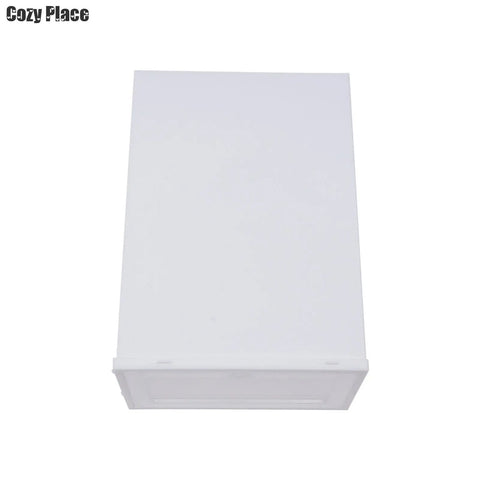 Shoe cabinet - Shoe bench - Shoe rack - Foldable storage space - Thickened - Transparent - Stackable shelf - 24 compartments - White