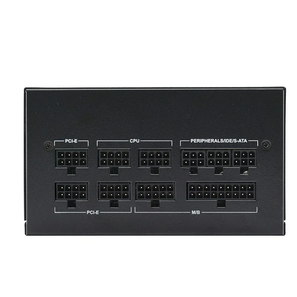 Julongfengbao - Voeding - Interne voeding - Voor gaming desktopcomputer PSU - ATX - 850W - Volledig modulair - RGB - 80Plus - Goud 20+4Pin - 12V - Grijs