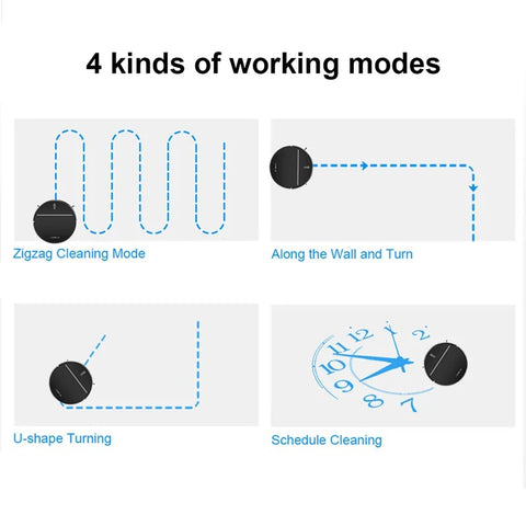 Robot Vacuum Cleaner - 2 in 1 - Wet Mop Combo - Smart Mapping - WiFi App - 4KPa - Brushless Motor - Ideal for Pet Hair - Carpet - Floor - Black