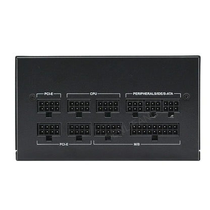 Senlifang - Voeding - Interne voeding - 12CM Fan - 110-264V - Game Fonte - 850W - MAX 1000W - Volledig modulair - ATX - Gamer voeding - Actieve PFC - Zwart