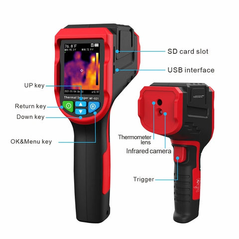 Thermal Imaging Camera - Thermal Camera - Thermal Imaging Cameras - 340x240 Resolution - 1024 Pixel Sensor - Underfloor Heating Detector Thermometer - Black