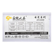 Julongfengbao - Voeding - Interne voeding - 110-240V Game Fonte - 850W - Volledig modulair - ATX - Gamer-voeding - Wit