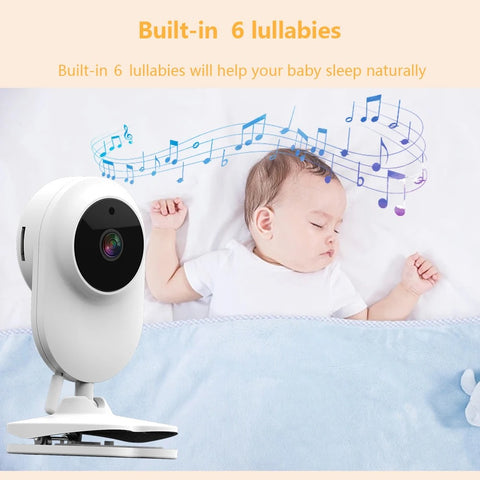 Babyfoon - Babyfoon met Camera - Baby Monitor - Binnencamera - 2MP - 1080P(Full-HD) - CMOS - met VOX-Functie - EU Plug - Wit