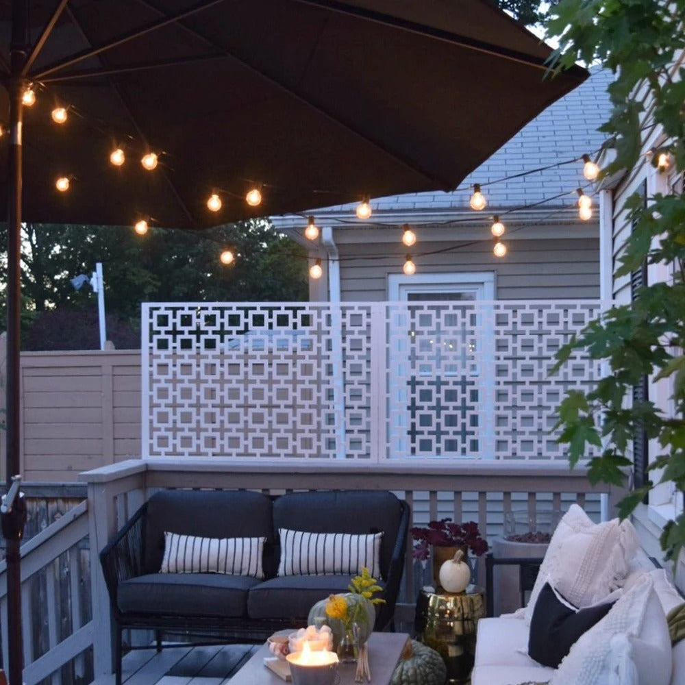Burhui - Globe String Lights - Garland Patio Light - 220V - 2200K - 480LM Bolvorm - Bruiloftsfeest Kerst Achtertuin Decoratie - 7,6M - 25 Lampen - QUORE